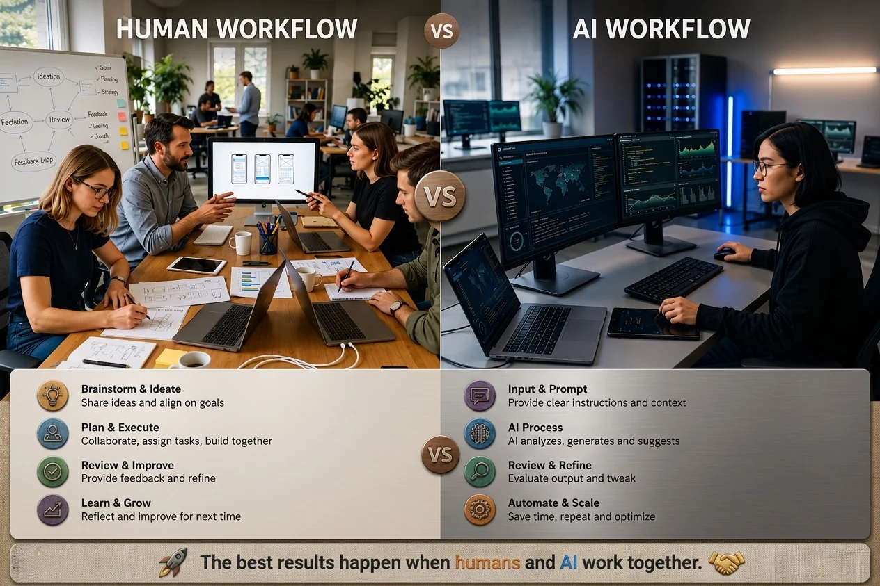 AI vs Human Workflow Series