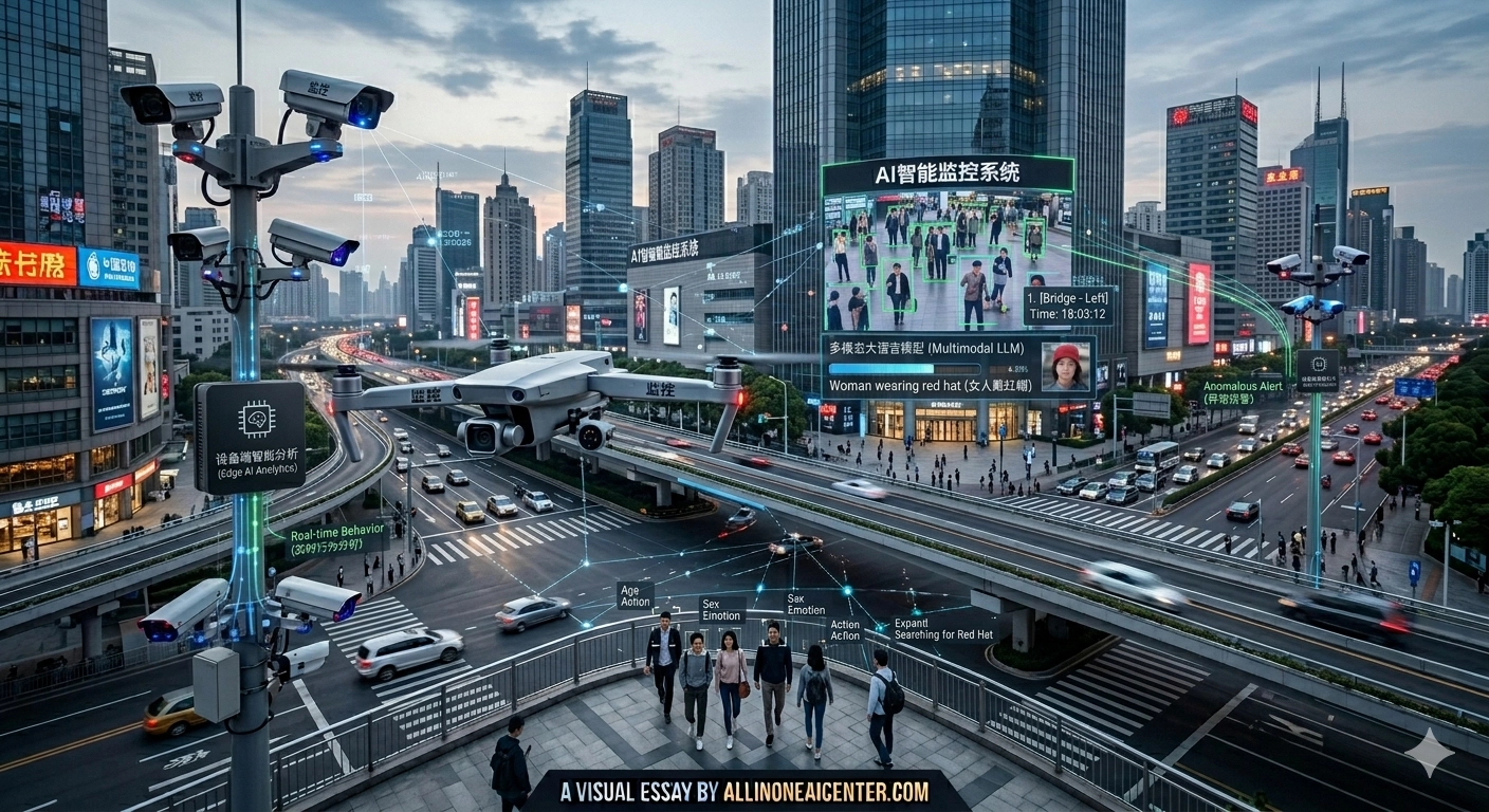 AI-Powered Surveillance in China — cameras, facial recognition, predictive policing